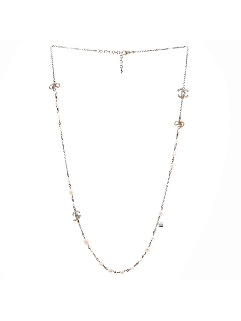 Chanel Cc Station Long Necklace Metal #285375C13B - Picture 2 of 3
